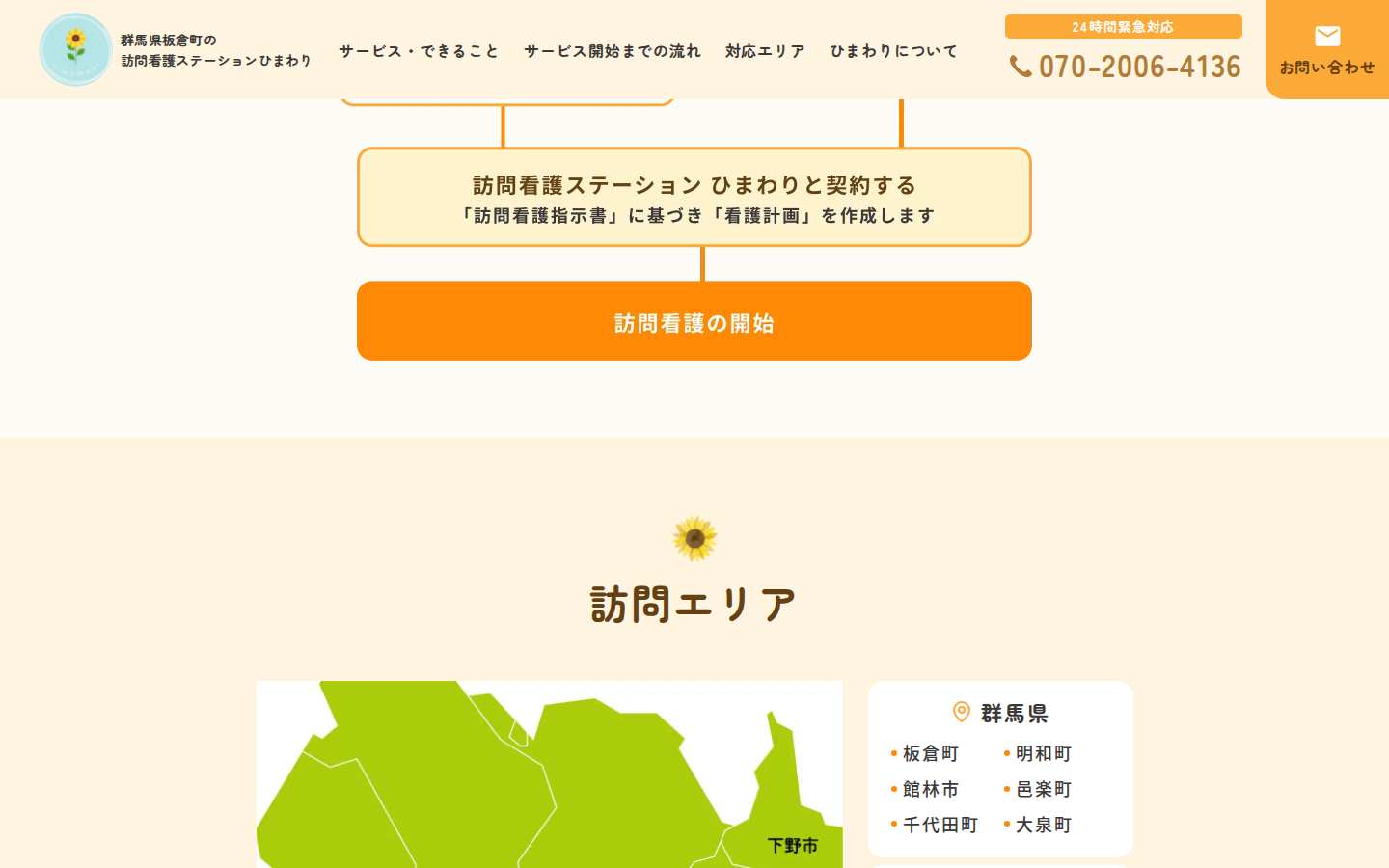 訪問看護ステーションひまわり コーポレートサイト制作